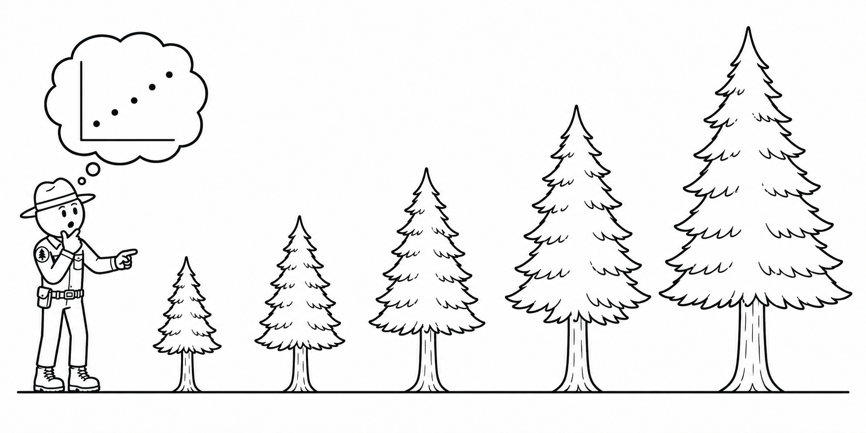 A line of trees with white tops

AI-generated content may be incorrect.